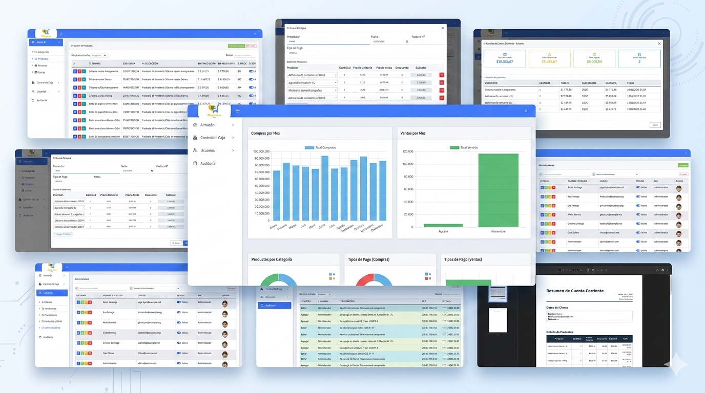 Sistema almacen y control de stock para negocios